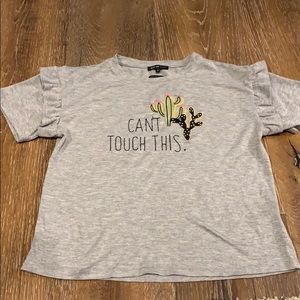 Miss Me “Can’t Touch This” Stitched Cactus shirt